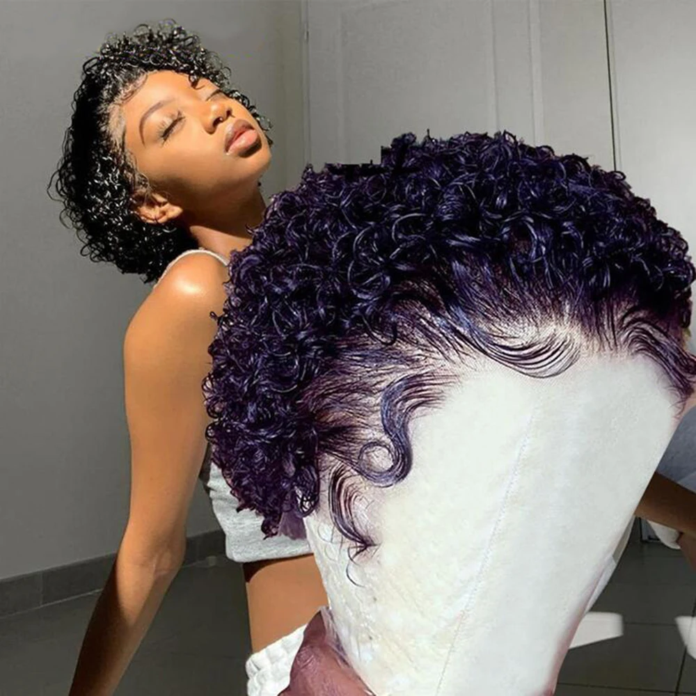 Оптовая продажа, парик из коротких человеческих волос для черных женщин, бразильский парик из человеческих волос Hd, парик из натуральных человеческих волос