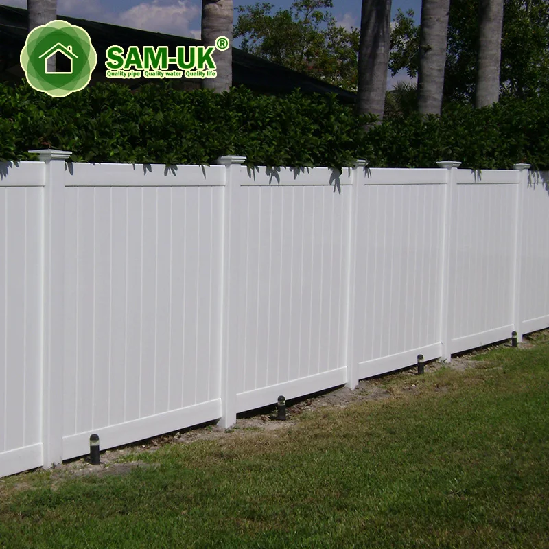 Sam-uk hot sale garden gardening UV proof white plastic panels house fences for houses