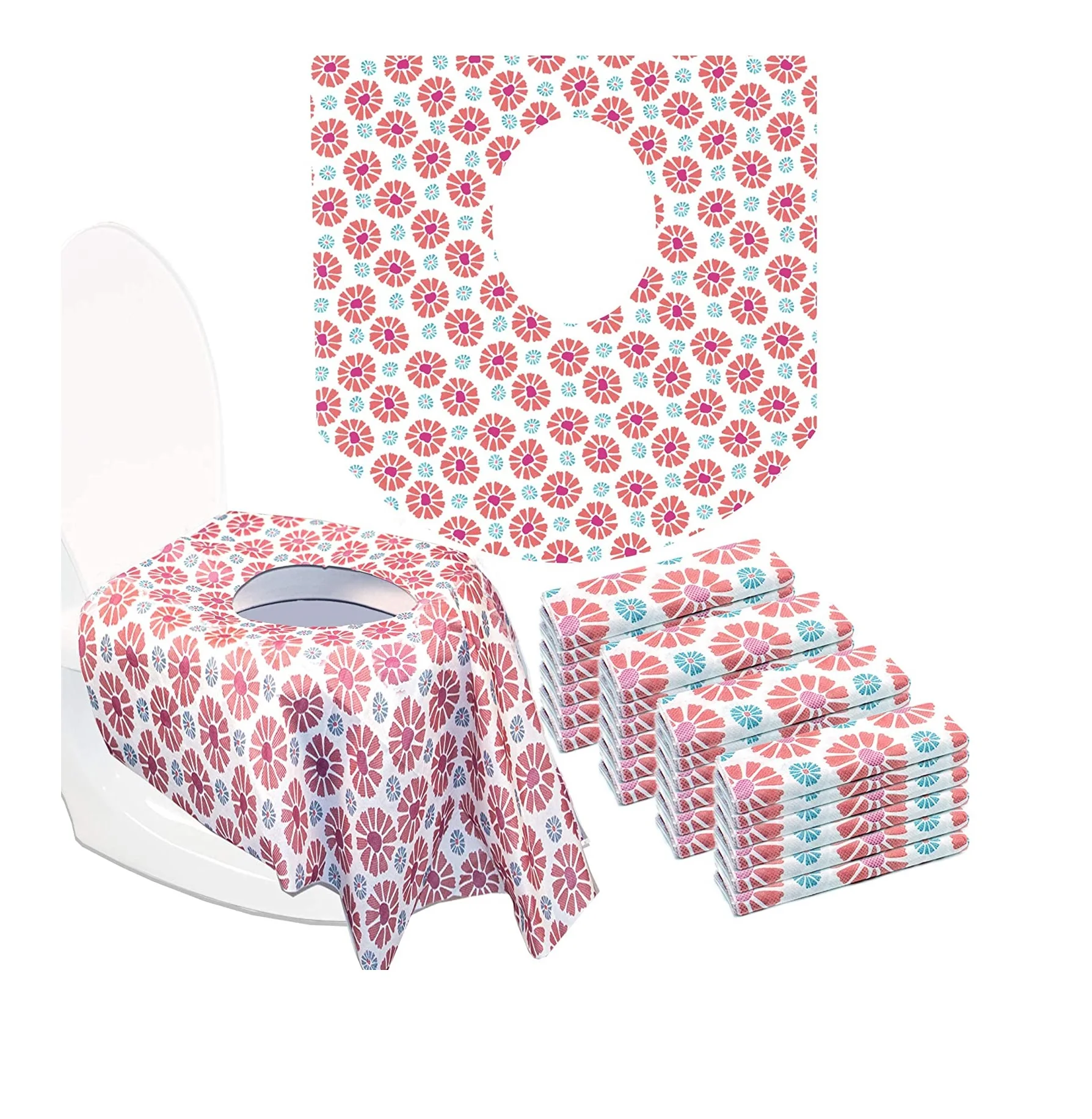 Travel Printed Hotel personal xl individual wrapped toilet seat cover disposable elongated pp toilet seat covers toilet seat