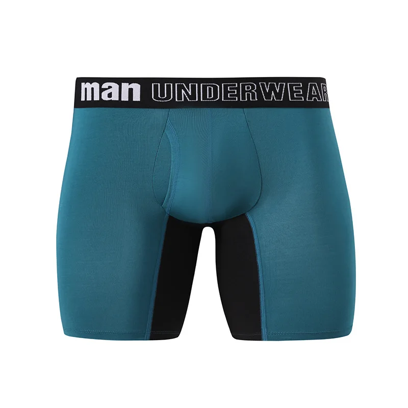 Wholesale Custom Logo Breathable Contrast Color Bamboo Fiber Underwear Boxer Briefs Boxers For Men Undergarments