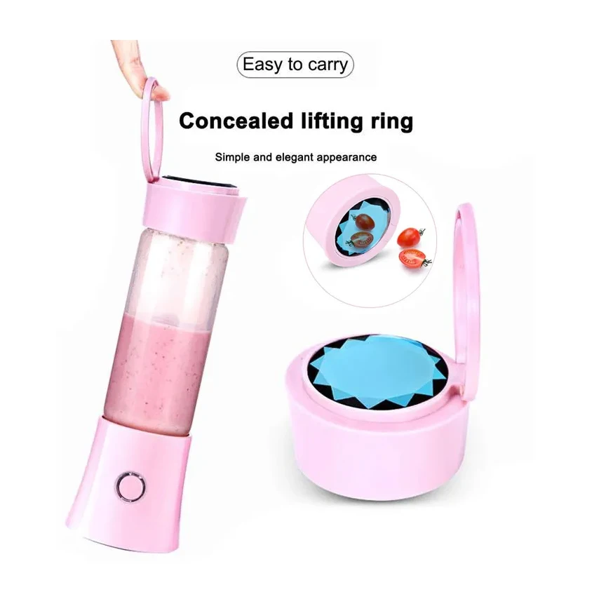 Customized Juice Smoothie blender portable 480ml mixeur glass high speed blender 150w masticating juicer 3 in1 mixer