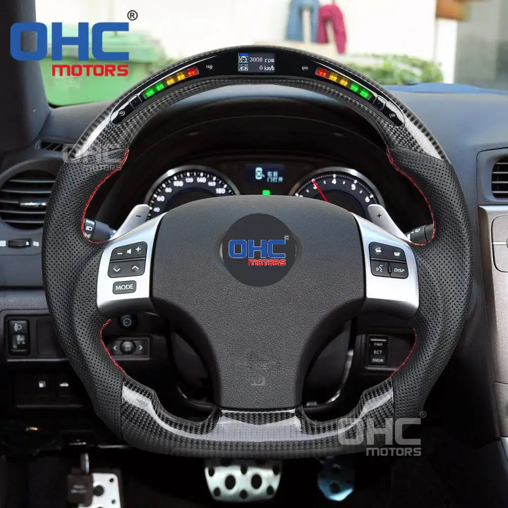Carbon Fiber Steering Wheels Fit for lexus isf IS250 steering wheel led 2007 2009 2009 2010 2011 2012 2013