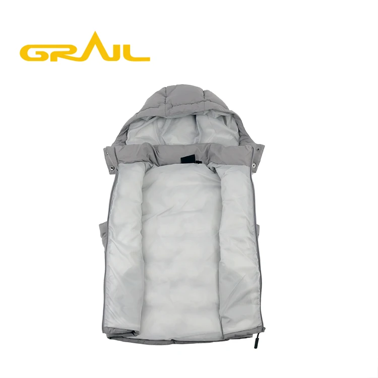 Ladies waistcoat waterproof plain dyed working vest womens winter quilt down jacket with hooded