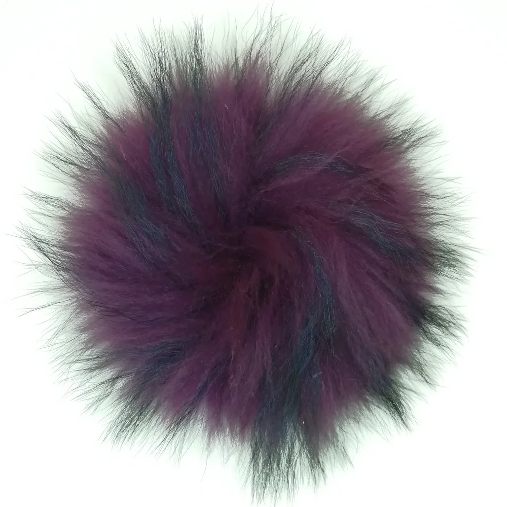 
real raccoon fur ball for winter hat 15cm big poms natural white color raccoon fur pompoms 