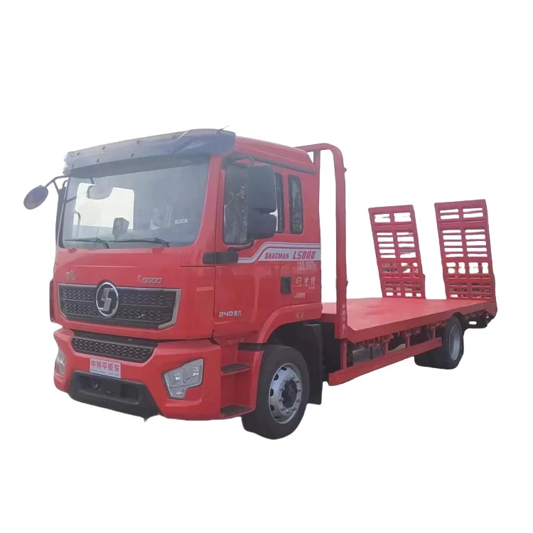 Powerful Shacman L5000 240 HP 6.8 M board length flatbed truck for transport 15-18 ton excavator Flat Truck Platform lorry