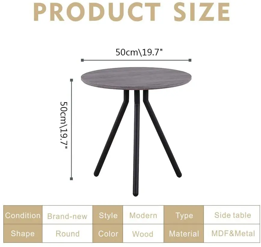 Round Shape And Simple Design Living Room Bed Side Table Modern Coffee Table By Cheap Price