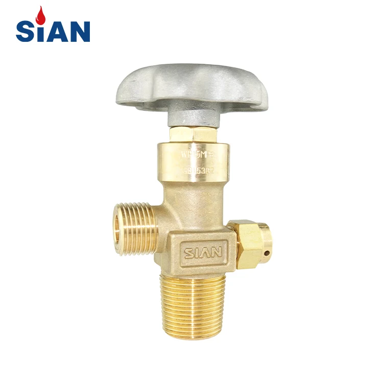 High Quality QF-2A8 CO2 Cylinder Axial Type Valve Brass