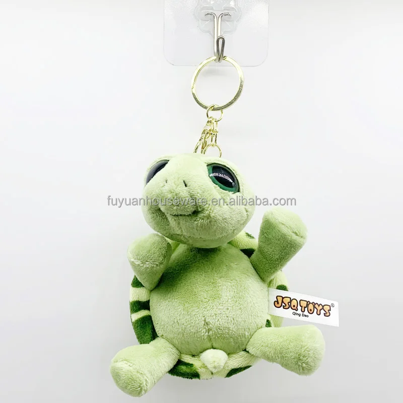 12cm Green turtle stuffed toy Longevity Turtle  printing as anime tortoise keyring handbag holder soft plush toys