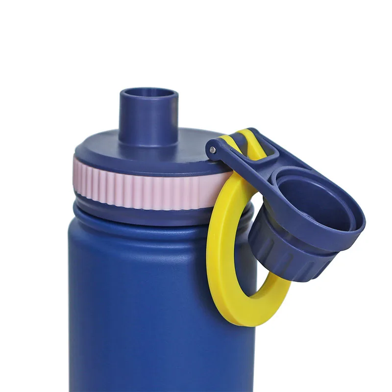 Topnovo Custom 24oz 32oz Round Mouth Stainless Steel Thermos Flask Vacuum Insulation Water Bottle with Phone Holder Magnet