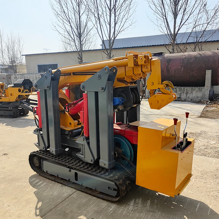 360 degree rotation foldable mini mobile spider crane 2 ton 5 ton 3 ton for construction works