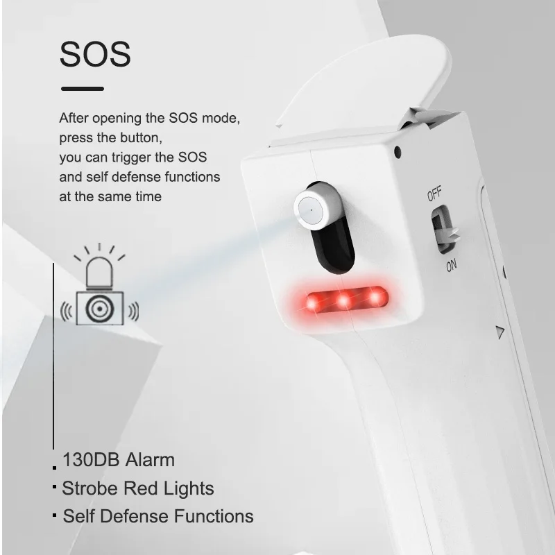 High decibel cute rechargeable safe personal keychain self defense alarm for elderly falling