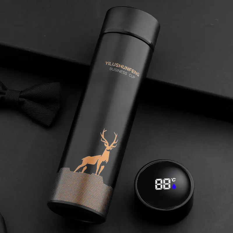 Intelligent Vacuum Flask Temperature Display LED Double Wall Insulated Stainless Steel Smart Water Bottle