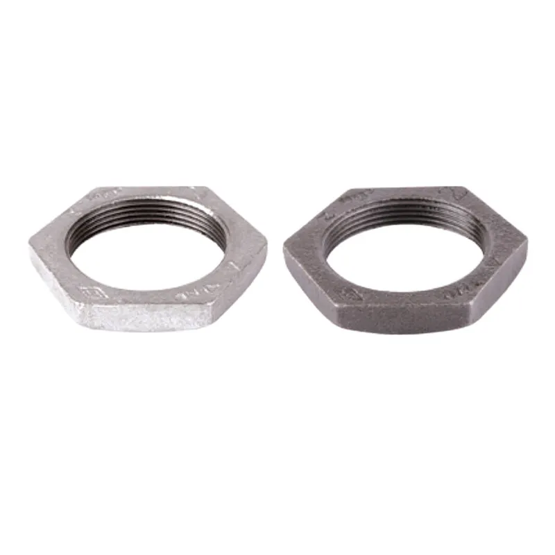310 312 Backnut Malleable steel iron Galvanized black pipe fittings joint 321 329 Flange