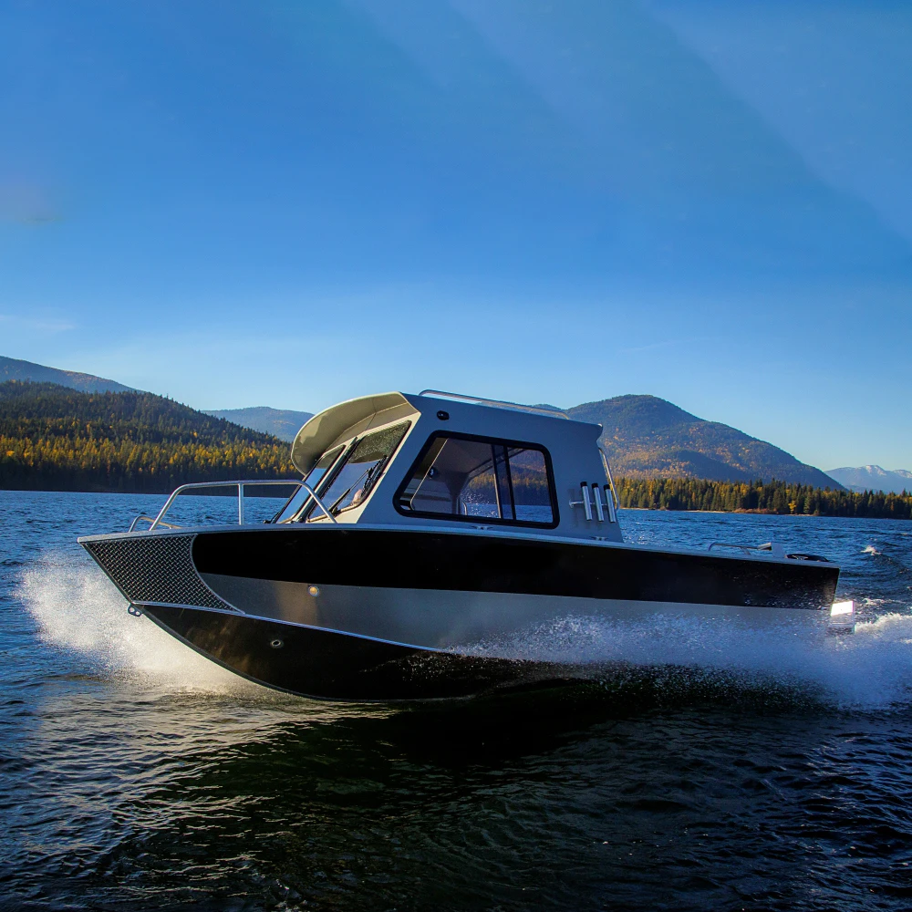 18ft Aluminum cabin fishing  jet boat aluminum boat prices welded