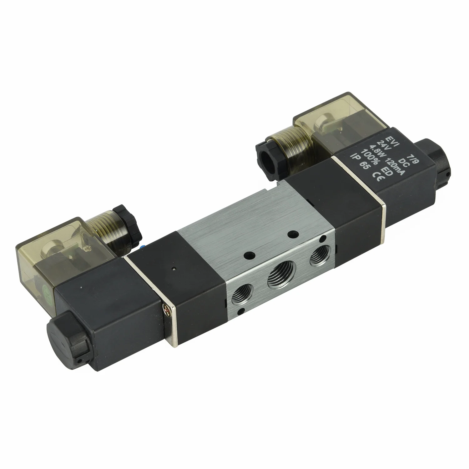 4V220-08 Series Single Coil Control Solenoid Valve 24V 12V 5 Way 2 Position Pneumatic Air Control Solenoid Valve