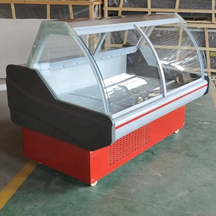 Low Price Butchery Refrigerated Showcase Cooler Fresh Meat Display Fridges