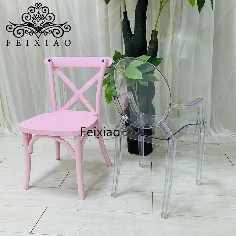 Фошань, оптовая продажа, Свадебный роскошный детский стул с золотой рамкой из нержавеющей стали