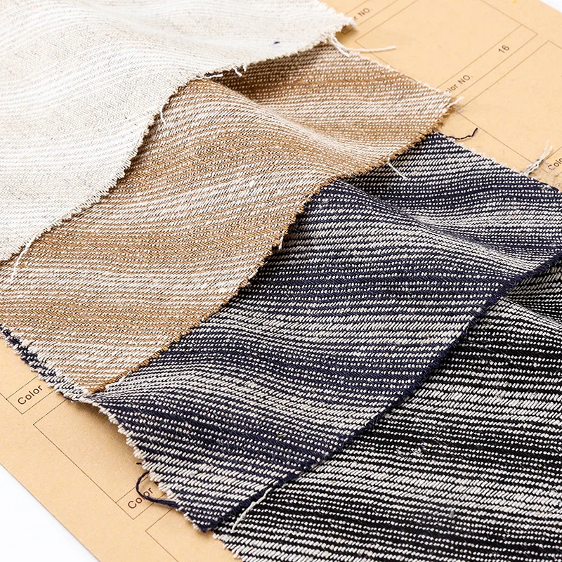 Sustainable woven yarn dyed viscose hemp fabric for shirt dress