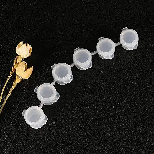 
3ml/5 ml empty hinged shut lid paint pots plastic painting cups paint pot strips Ideal craft hobby art children paint by numbers 