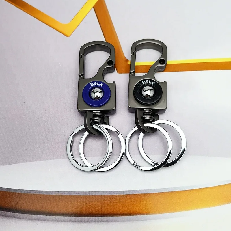 High Quality Creative Metal Keychain Anti Loss Gold Silver Plated Car Keychain