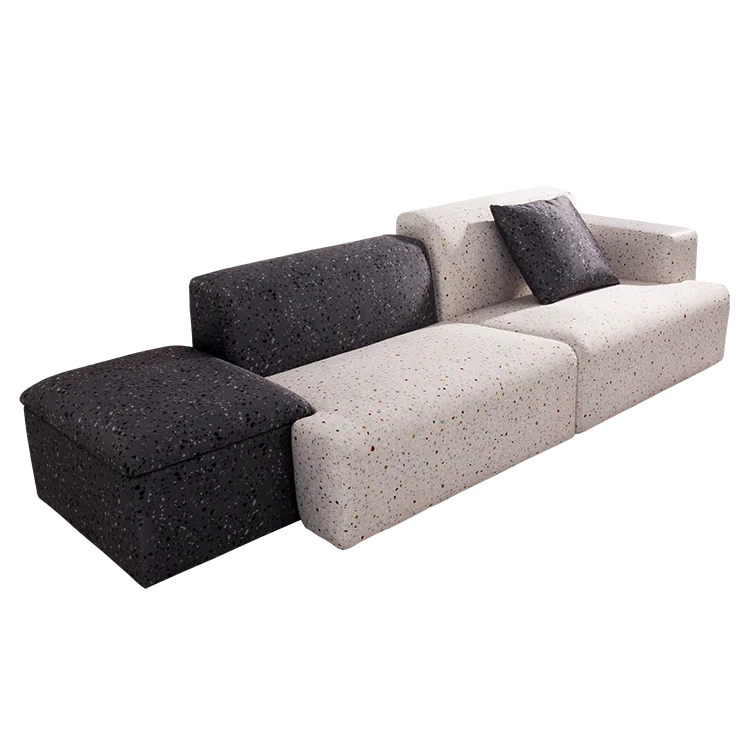 Living Room Furniture Fabric Patchwork Modular Sofa Set with pillows