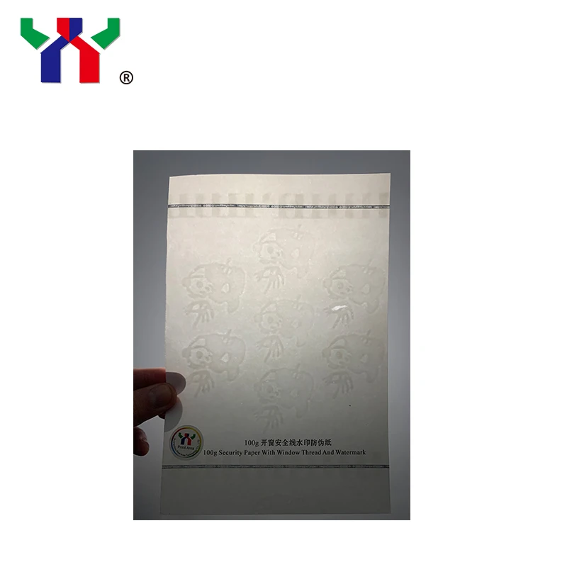 
A4 Security Paper With Window Thread And Watermark,100g 