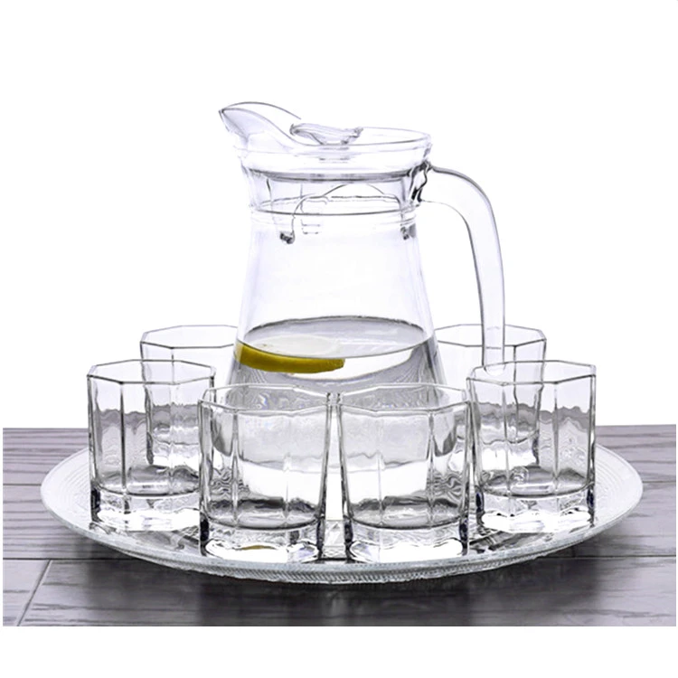 Made In China Carafe And Bowl Large Small Glass Pitcher With Lid