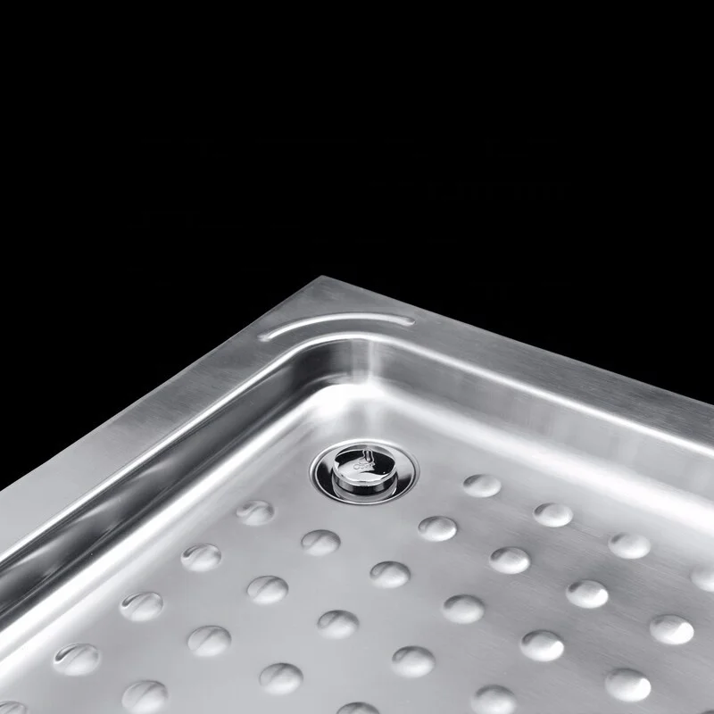 70x70 custom caravan square waterproof anti slip stainless steel shower base tray manufacturer