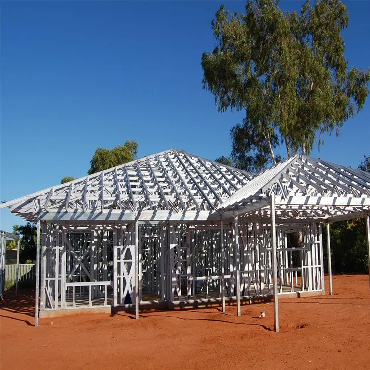 Индивидуальная легкая стальная конструкция сборный дом роскошная