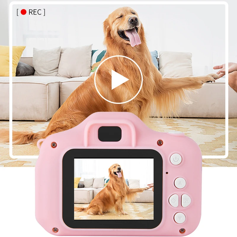 Cute Cartoon Kids 2.0 Inch Digital Camera Built-In Games Instant Camera Christmas Gift Fun Educational Toy Children X2 Kids