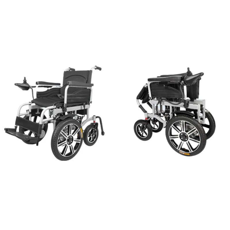 Manufacture Foldable Electric Power Wheelchair with Seat Belt for Disabled Rehabilitation Equipment Chinese Carbon Steel 5 Years