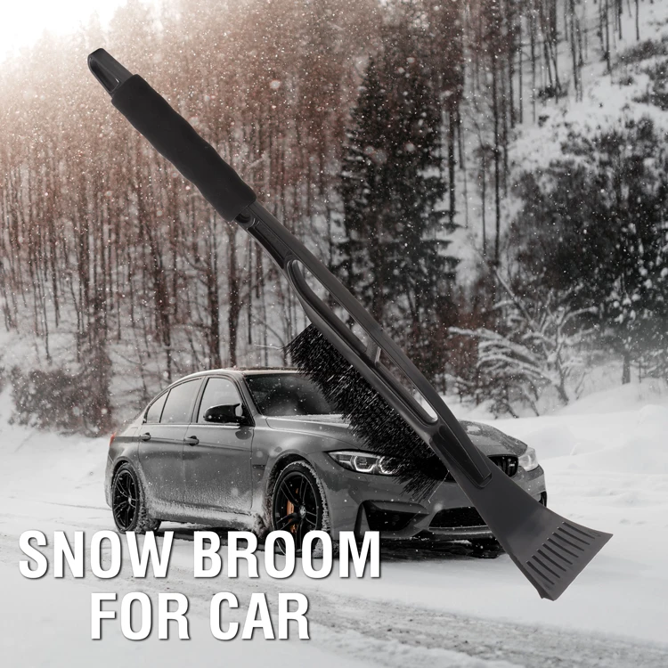 K&B Custom Multi-fuctiion Car Ice Scraper Long Handle Snow Brush Ice Snow Scraper Removable