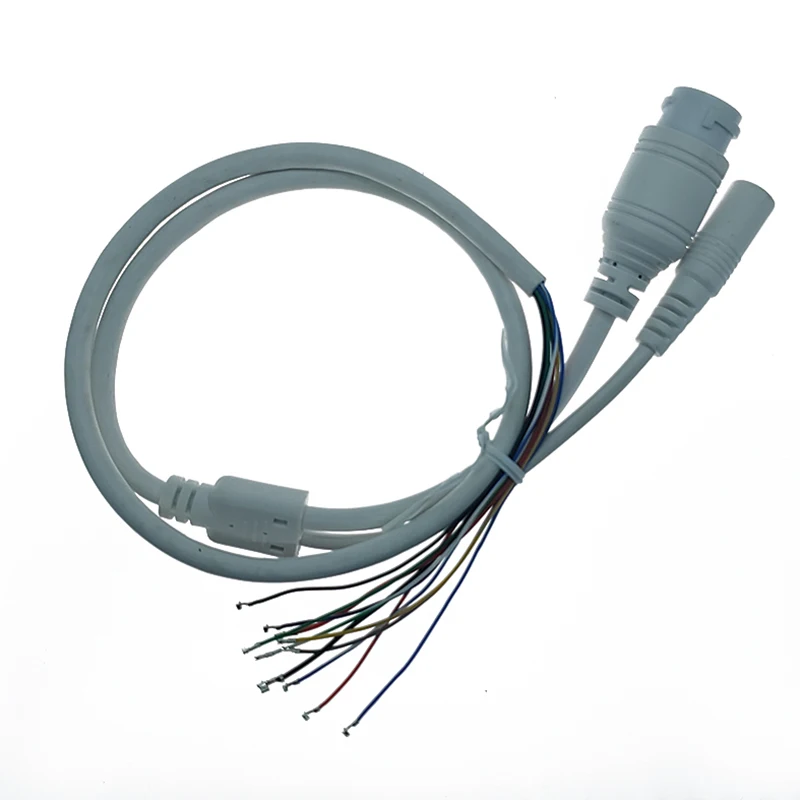 
Waterproof Surveillance Camera Network Line POE Rj45 LED+Dc Light Monitor 11Pin Network Camera Line RG45 security IP Tail Cable 