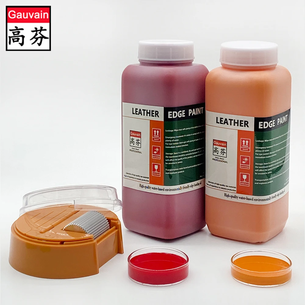 Economic series water based leather edge ink different colors one-time coating fullness leather edge paint