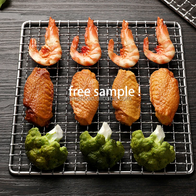 Factory sale stainless steel japanese barbecue grill mesh/150mm stainless barbecue mesh