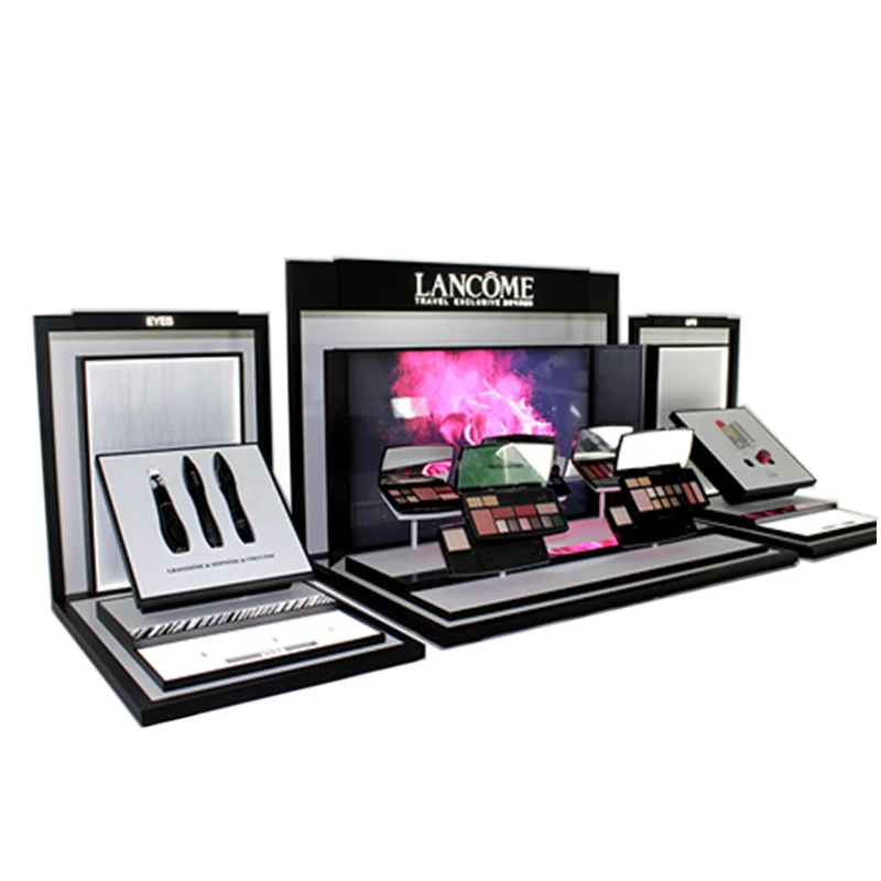 Luxurious Counter LED LANCOME  Acrylic Cosmetic Display Stand for Wholesale