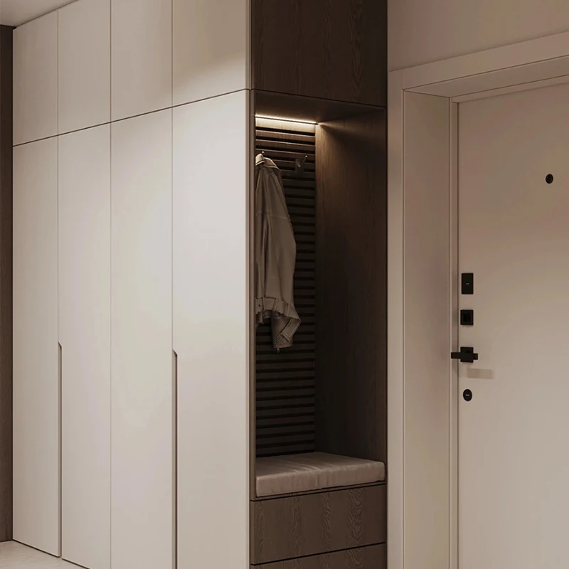 Custom Wooden Bedroom Furniture Dressing Cabinet Dress Armoire With Door Hinges Garderobe Cupboard and Wardrobe for Family Room