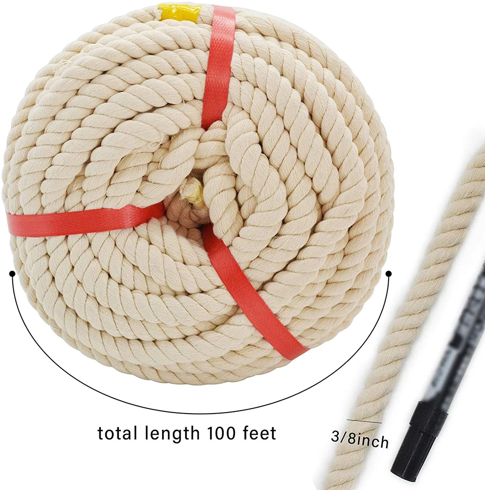 Wholesale Natural Strong Triple-Strand Rope Cotton Cords  Cotton Rope Macrame