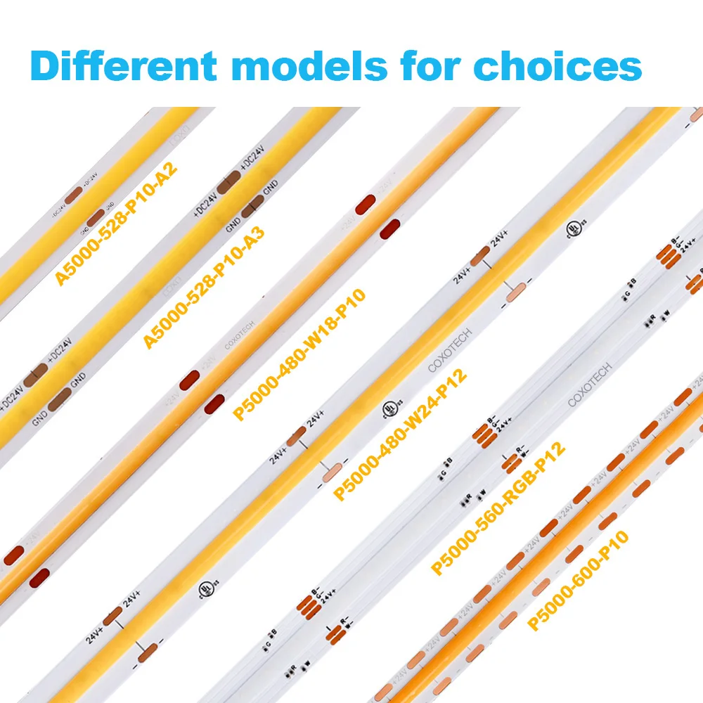 P5000 480leds High CRI R95 12mm wide COB led strip light COXO