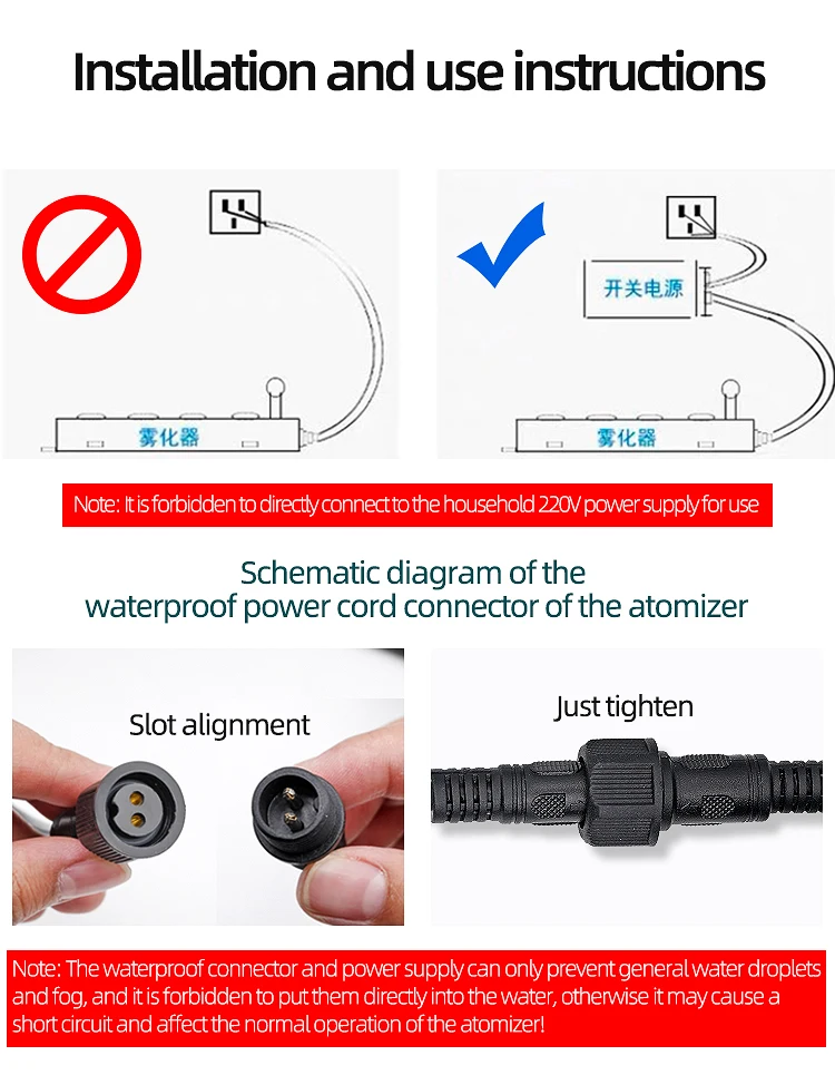 Portable Minor Water Humidifier Atomizer Ultrasonic Mist Maker Fogger 6 Head for Incubator Machine
