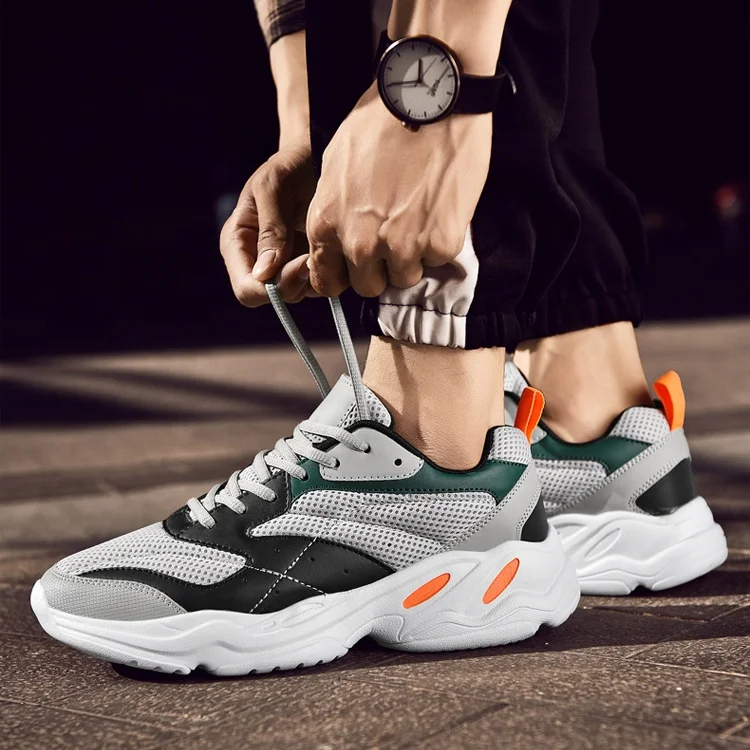 
Fashionable Popular Design Daily Wear Large Size Casual Sports Mesh Men Sneakers Shoes 