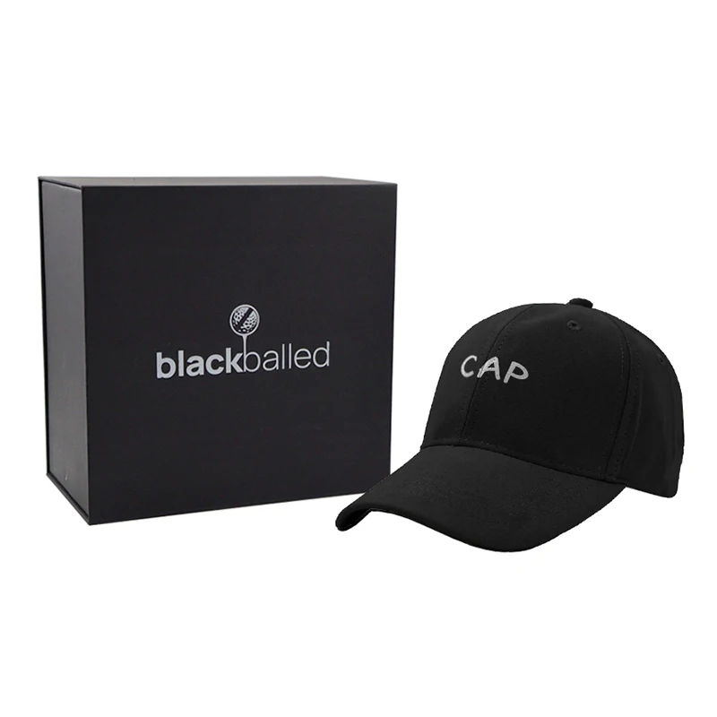 Wholesale Custom Logo Folding Magnet Closure Baseball Cap Magnetic Cardboard Hat Box Packaging Boxes For Hats