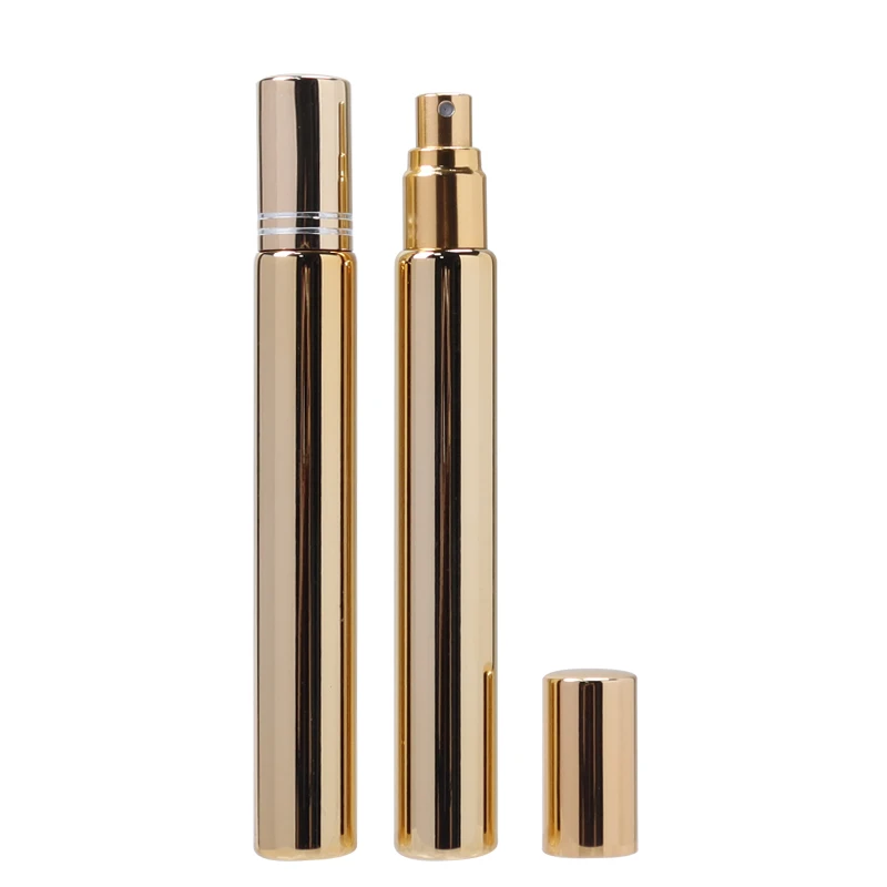 20ml luxury gold glass perfume spray bottles perfume bottle packaging with gold aluminium bayonet sprayer