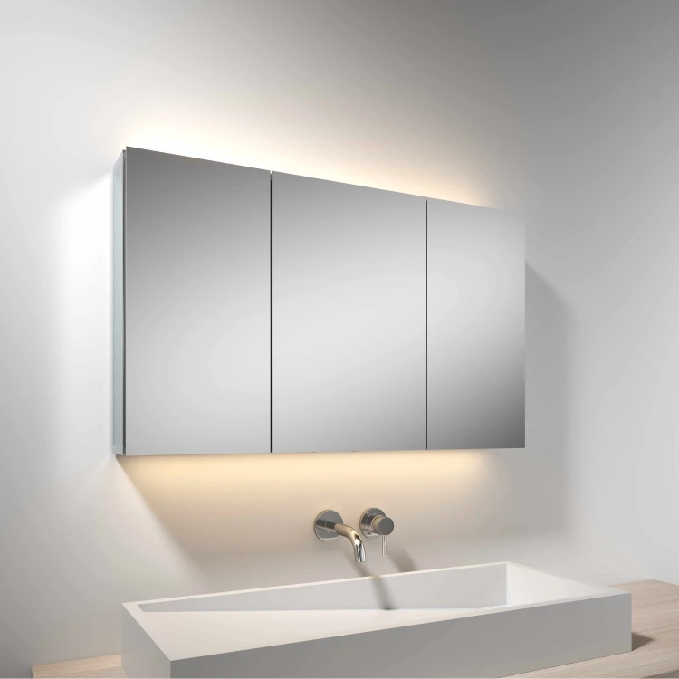 Smart Vanity LED  mirror bathroom with cabinet Amazon hotsale BeautySalon Club Dress Room Resort Hotel Use Anti-fog BT optional