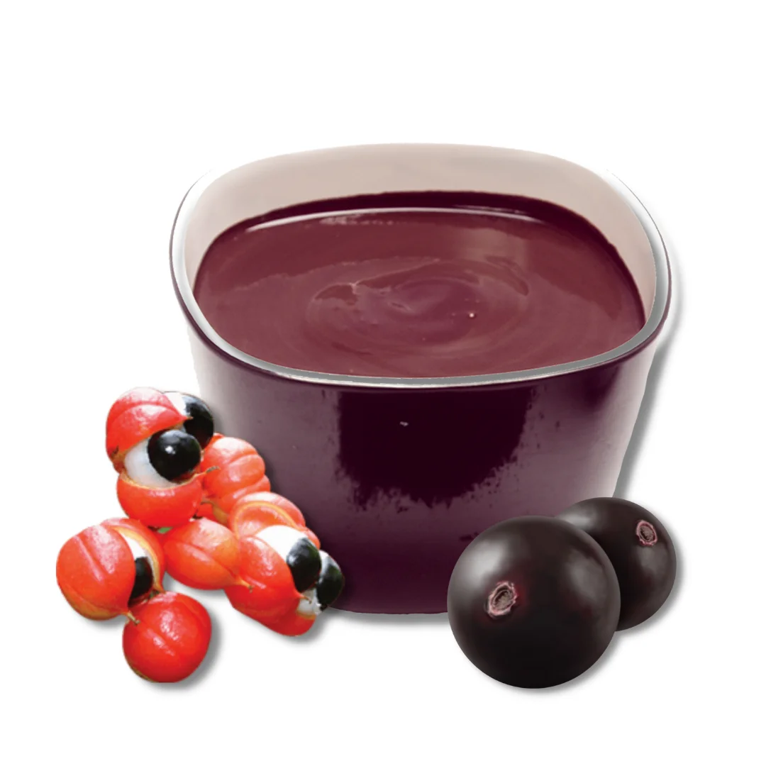 Natural Energy Beverage Flavoring Agent Pure Natural Frozen Fruit Frozen Acai Puree with Guarana