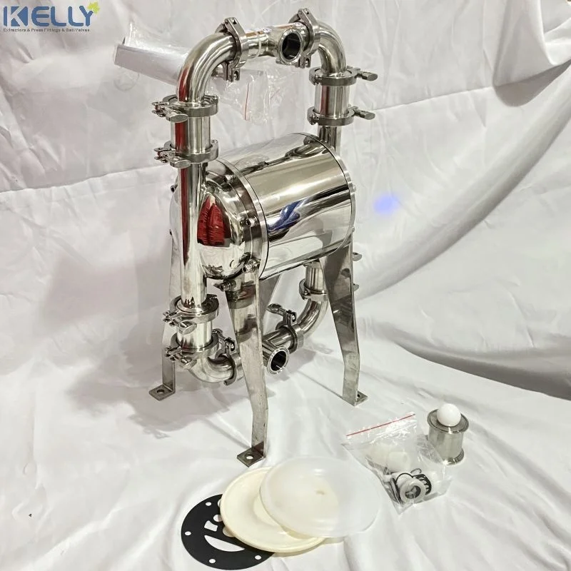 Food Grade Stainless Steel 304 316L Pneumatic Air Diaphragm Pump Sanitary Liquid Transfer Pump for Paste