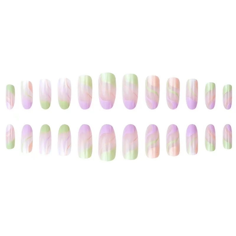 QY Press on Nail Glue Professional Nails Short Almond Press on Nails