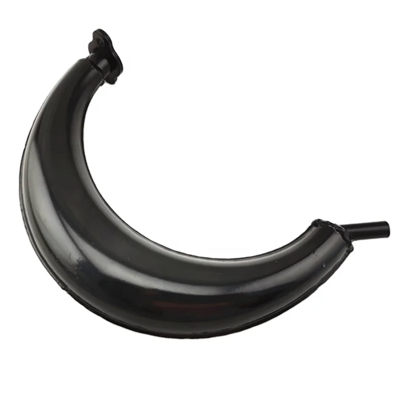 Black 2 stroke exhaust muffler banana for motorized bike motor engine kit 80cc 50cc 66cc 100cc