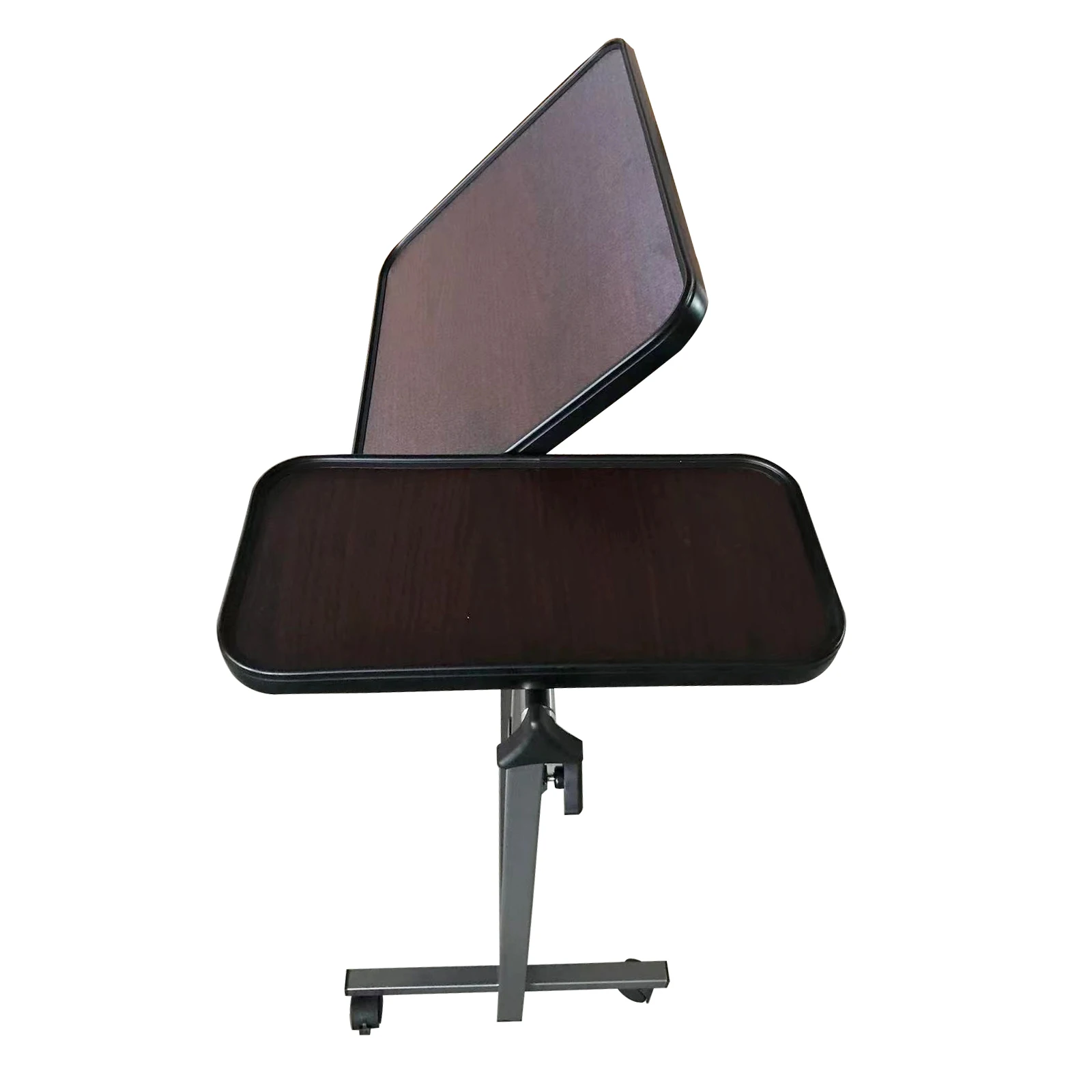 high quality clinic movable hospital home furniture medical adjustable over bed rolling sofa bed side table with casters