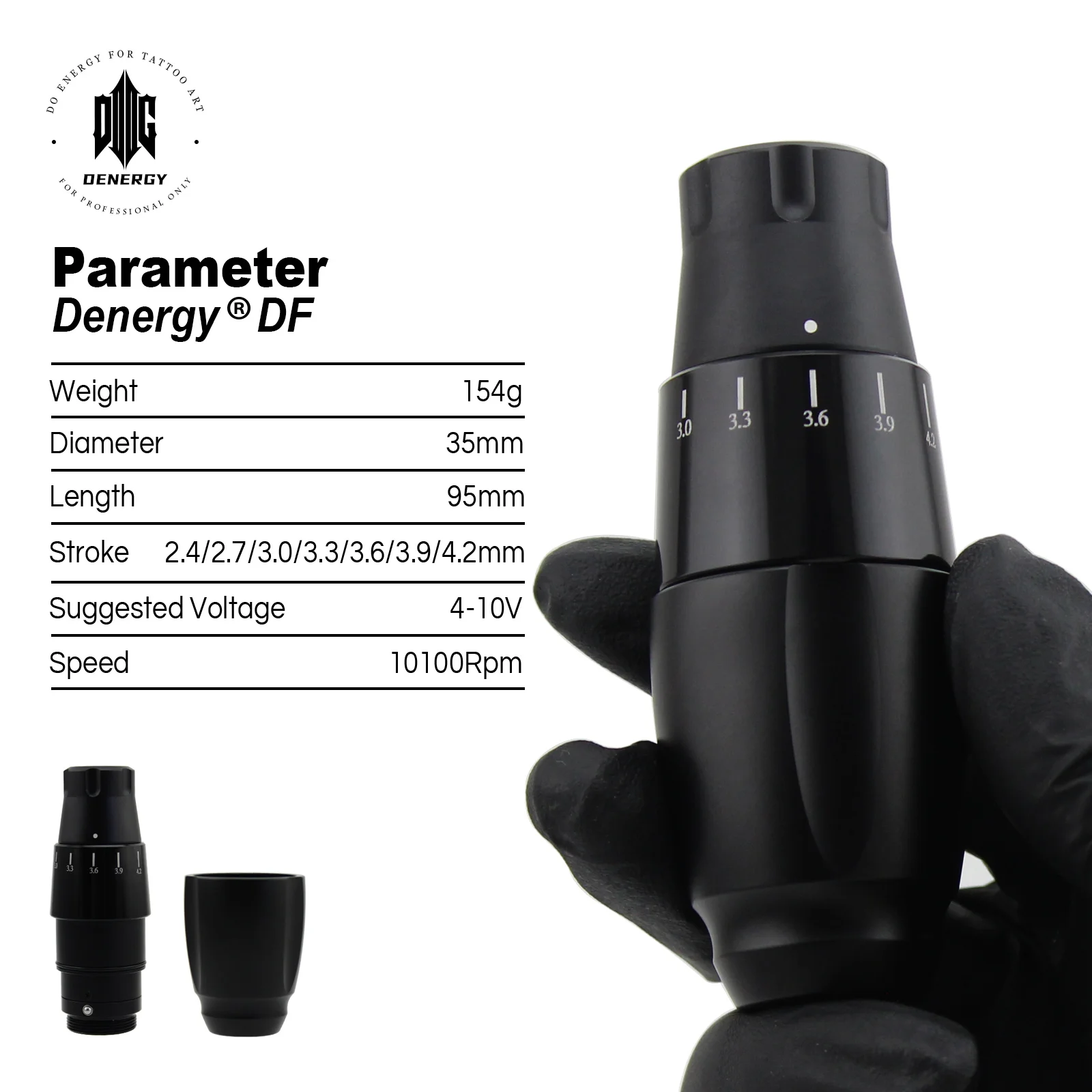 Discover DF Adjustable Stroke 2.4-4.2mm Wireless Tattoo Machine Pen PMU SMP and Professional Tattoo